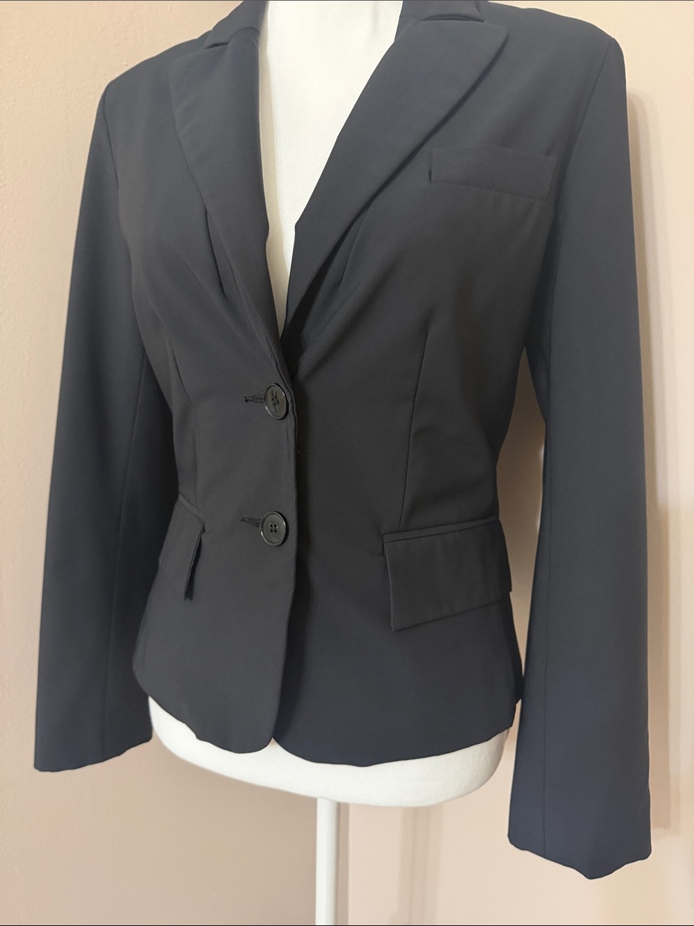 Worthington Black Tailored Two-Button Blazer